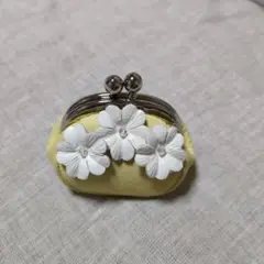 Kitamura コインケース 花モチーフ