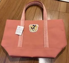 オールドテディガール　ワッペントートバッグ　L ピンク