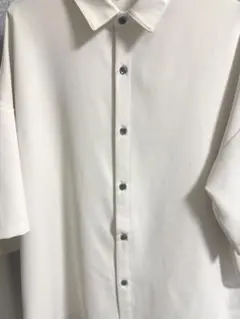 メンズ 半袖シャツ ホワイト 無地
