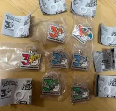 ポケモン 30周年 メタルチャームマスコット　全7種セット