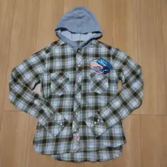 未使用新品 MARBLES フード付き チェック柄 シャツ