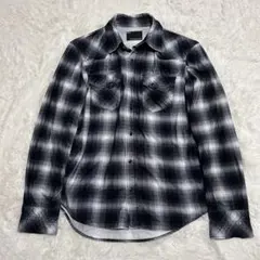 極美品✨NUMBER NINE チェックシャツ ブラック×ホワイト Mサイズのサムネイル