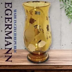 ꧁༺ エーゲルマン EGERMANN チェコ共和国 フラワーベース 金彩 花瓶