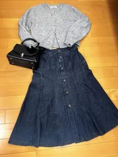 MaxMara Weekend Line フレアスカート ダークデニム