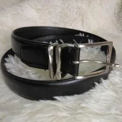 ポールスミスコレクション ベルト 2連 ツイストリング 本革 シルバー 黒