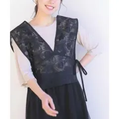 未使用☆アールピーエス オーガンジー刺繍ベストのサムネイル