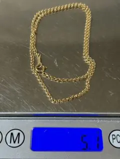 造幣局刻印】K18 18金 ゴールド あずきチェーン ネックレス 5.1g 