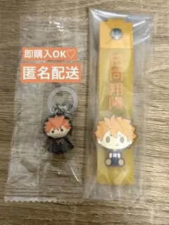ハイキュー　日向翔陽セット　目じるし　ストラップキーホルダー