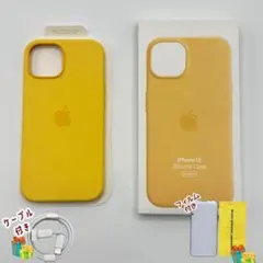 純正同等品-iPhone15 シリコンケース-サンシャイン