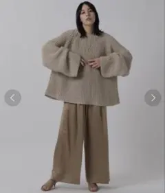 Chaos(カオス) シルク100% スーパーワイライン パンツ ワイド M