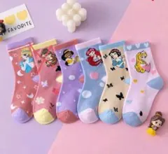 プリンセス キッズ靴下 5足セット １歳から４歳まで