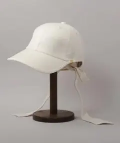 【美品】CA4LA カシラ　リボンキャップ　アイボリー　UVカット