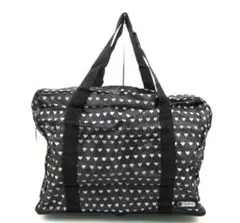 LeSportsac ボストンバッグ ハート柄 ブラック - メルカリ