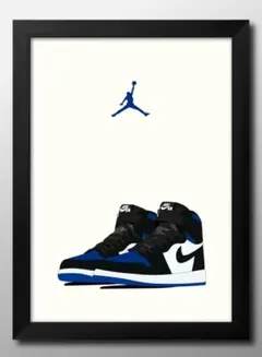 12853■A3アートポスター『ナイキ　スニーカー』絵画 イラスト マット