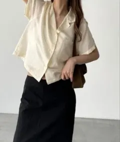 CANAL JEAN キャナルジーン　El mar　テンセル開襟シャツ