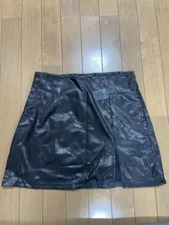 SHEIN レザースカート　黒　Lサイズ