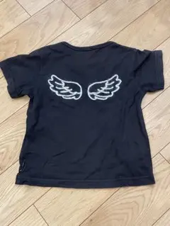 COMME CA ISM 天使の羽刺繍 Tシャツ ブラック 100 コムサイズムのサムネイル
