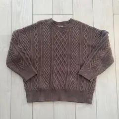 超美品　イング　INGNI ケーブル編みニット 長袖 ブラウン M