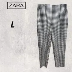 ZARA ギンガムチェック カジュアルパンツ ボトムス オールシーズン ポケット