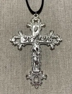 大きめクロスのペンダント 十字架　ネックレス ハンドメイド　no.463