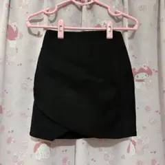 黒 ラップスタイル タイトスカート