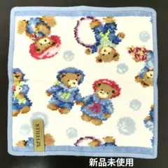 FEILER フェイラー タオルハンカチ くま ブルー 新品　ベアー　ハンカチ