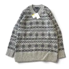 新品タグ✨23区 ノルディックセーター ウール グレー M 38