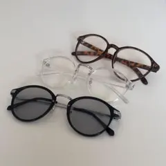 伊達メガネ・サングラス　3本セット