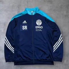 アディダス ドイツ トラックジャケット ネイビー チームロゴ 企業ロゴ 一点もの