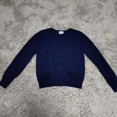 LANVIN en Bleu ネイビー長袖カーディガン