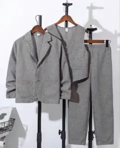 ⭐︎パイナップル様⭐︎キッズ グレー スーツセット (ジャケット・ベスト・パンツ)