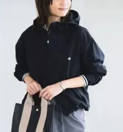 未使用、DANTONダントン ナイロンフードジャケット グレージュ S（M