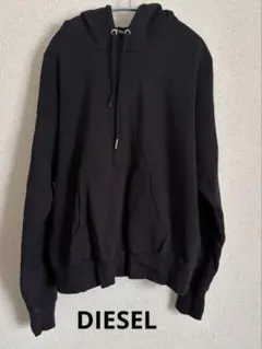 DIESEL ブラック フード付きトレーナー Lサイズ