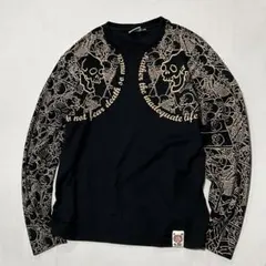 00s Tedman スカル 和柄 タトゥー L/S Tシャツ 平成 お兄系のサムネイル