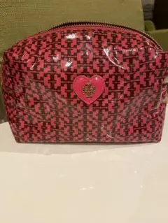 TORY BURCH ポーチ ピンク 総柄 ハートロゴのサムネイル