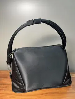 【訳あり・美品】renoma PARIS レノマパリス ナイロン ハンドバッグ黒のサムネイル