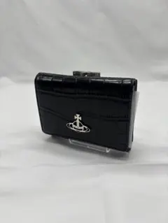 Vivienne Westwood ブラック クロコダイル柄　三つ折り財布