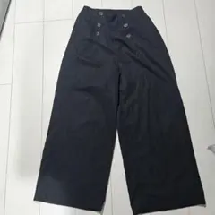 秋冬☺︎︎黒のワイドパンツ Mサイズ 4つボタン
