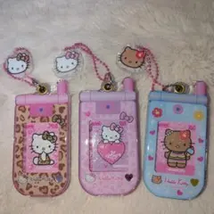 日焼けキティヒョウ柄 キティ チャーム 折りたたみ携帯 サンリオ 新品 ガラケー