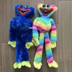 Huggy Wuggy ぬいぐるみ 青と虹色