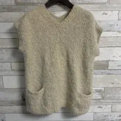 45rpm アルパカ混 ニットベスト size3 natural fiber