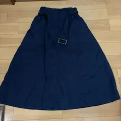 ネイビー フレアスカート ベルト付きのサムネイル
