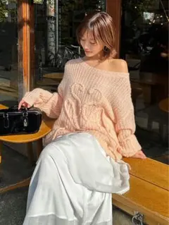 r*a様 スナイデル　ロゴローゲージニットプルオーバー