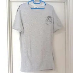 DIESEL Tシャツ メンズ アンダーウェア グレー モヒカンロゴ サイズM