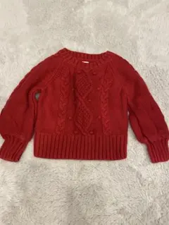 GAP 赤 ケーブルニットセーター 2歳用