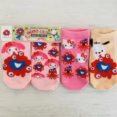 大阪万博　ミャクミャク　サンリオコラボ　キッズ靴下