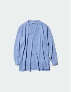 UVネックロングカーディガン