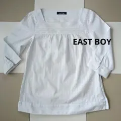 EAST BOY スクエアネックブラウス　水色