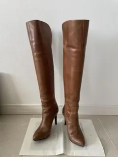 DIANA 2way 本革 キャメルレザー ニーハイブーツ