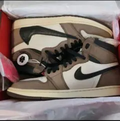 NIKE AIRJORDAN1 Travis Scott ダークモカ 27.0
